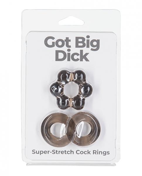 Got Big Dick 2 Pack Cock Rings - Black