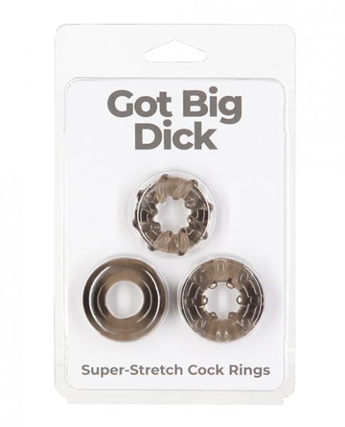 Got Big Dick 3 Pack Cock Rings - Black