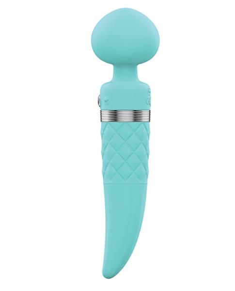 Pillow Talk Sultry Rotating Wand Teal - Click Image to Close