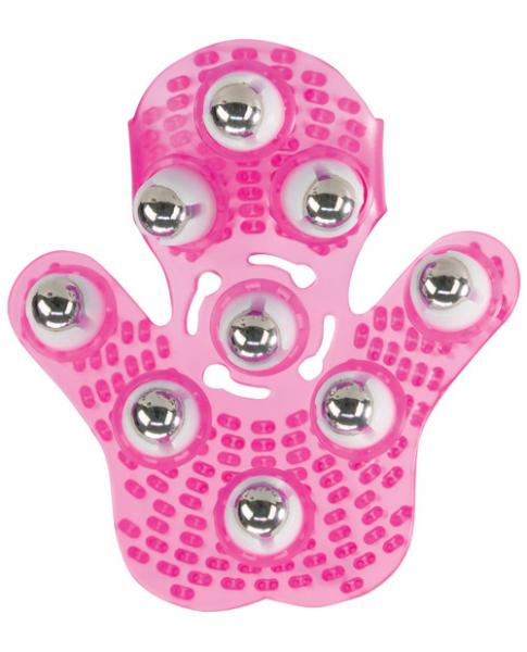 Roller Balls Massager Pink Massage Glove