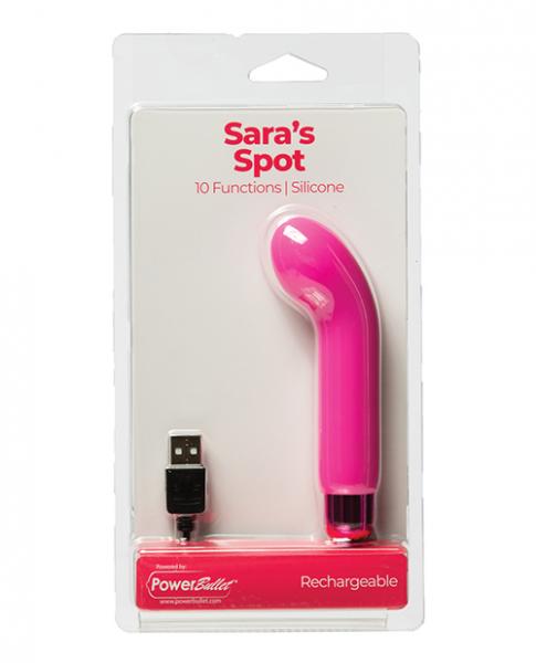 Sara's Spot Rechargeable Bullet W/g Spot Sleeve - 10 Functions Pink - Click Image to Close