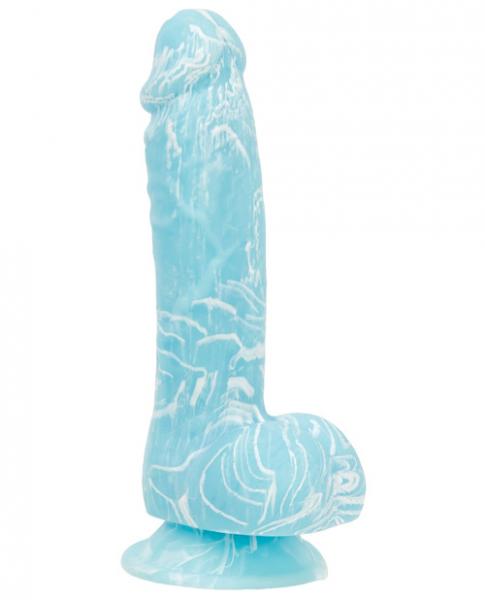 Addiction Luke 7.5 inches Glow In The Dark Dildo Blue - Click Image to Close