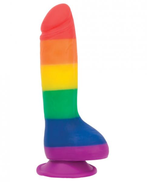 Addiction Justin 8 inches Dildo Rainbow Colors - Click Image to Close