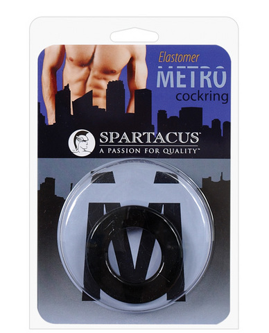 Elastomer cock ring - metro black