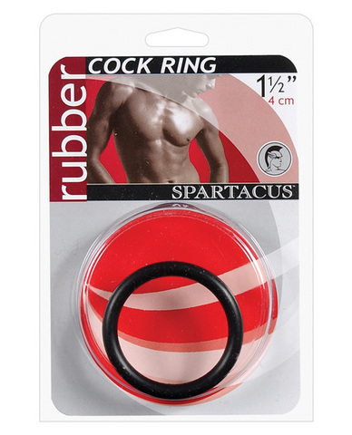 1.5in rubber cock ring - black - Click Image to Close