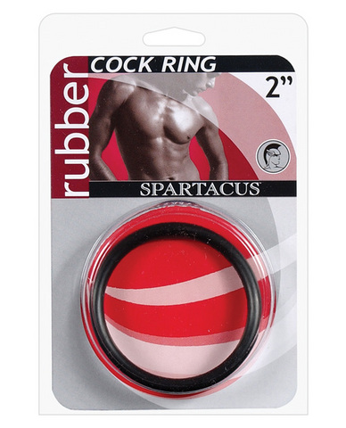 2in rubber cock ring - black - Click Image to Close