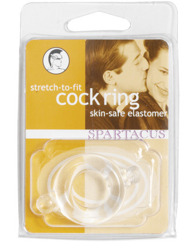 Elastomer cock ring - clear - Click Image to Close