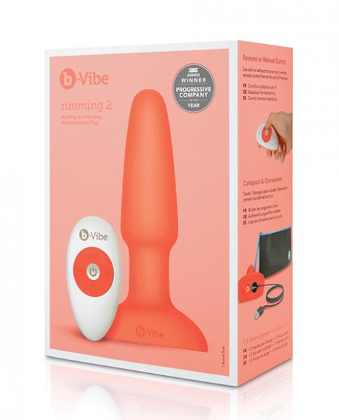 B-vibe Rimming Plug 2 - Orange - Click Image to Close