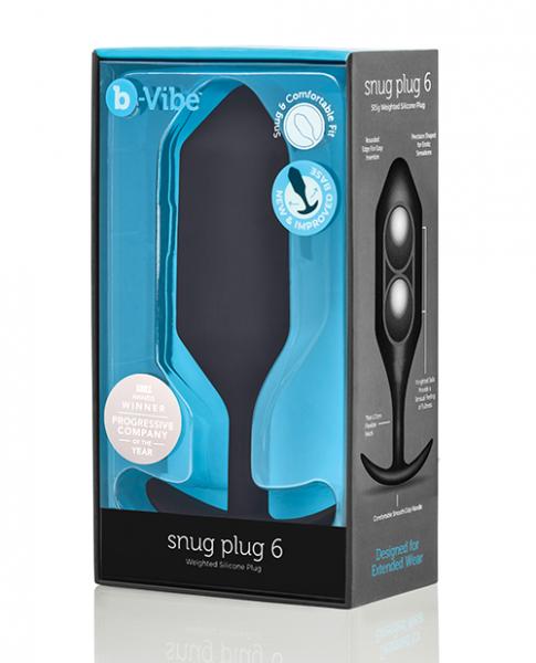 B-vibe Weighted Snug Plug 6 - .515 G Black - Click Image to Close