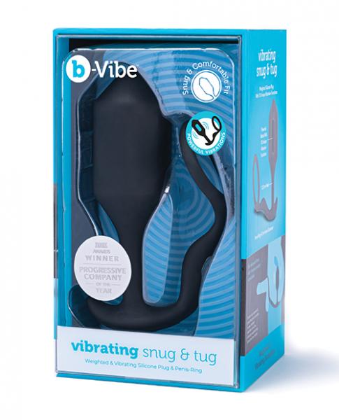 B-vibe Vibrating Snug & Tug Xl - Black - Click Image to Close