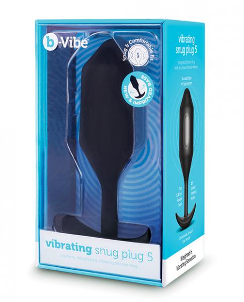 B-vibe Vibrating Snug Plug - Xxlarge Black - Click Image to Close