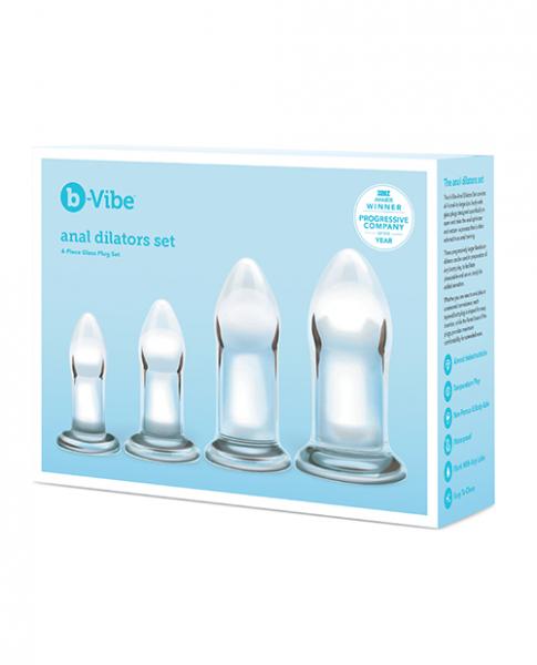 B-vibe Glass Anal Dilator 4 Pc Set - Click Image to Close