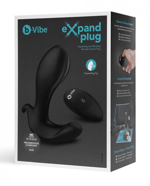 B-vibe Expand Plug - Black - Click Image to Close