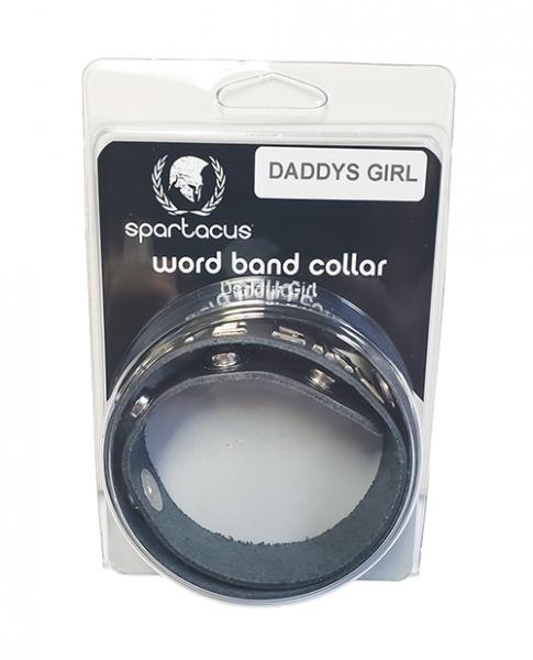 Spartacus Daddys Girl Leather Collar - Black