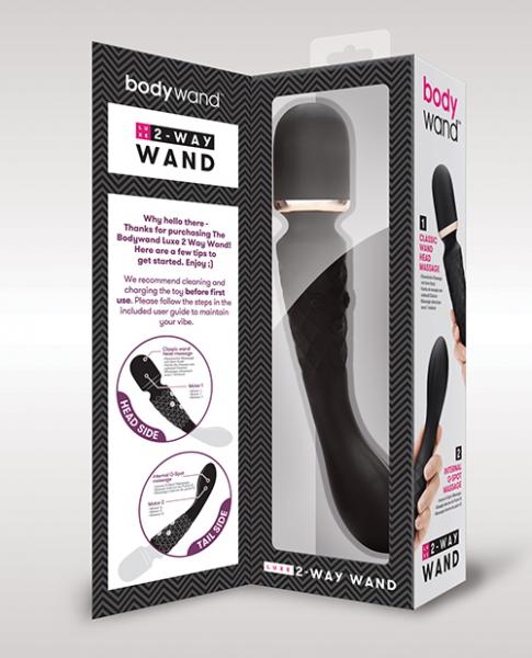 Xgen Bodywand Luxe 2 Way Wand Head Massager - Black - Click Image to Close