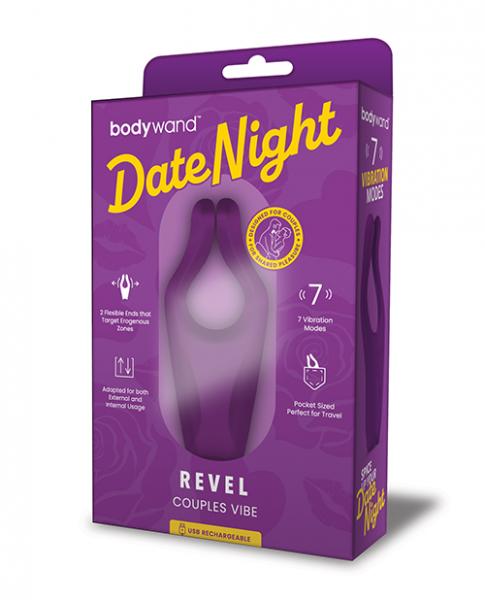 Xgen Bodywand Date Night Revel Couples Vibe - Purple - Click Image to Close