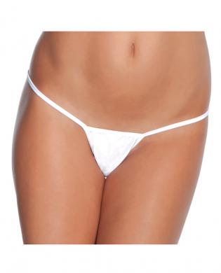 Low rise lycra g-string white o/s