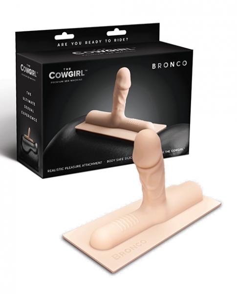 The Cowgirl Bronco Silicone Attachment - Vanilla - Click Image to Close