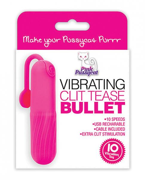 Pink Pussycat Vibrating Clit Tease Bullet - Pink