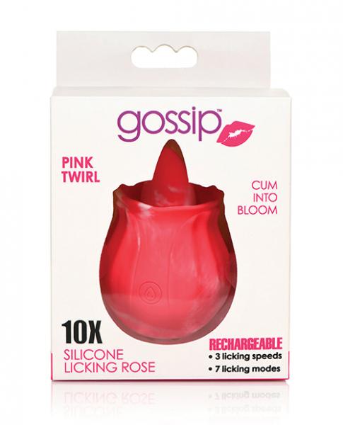 Curve Novelties Gossip Licking Rose - Pink Twirl - Click Image to Close