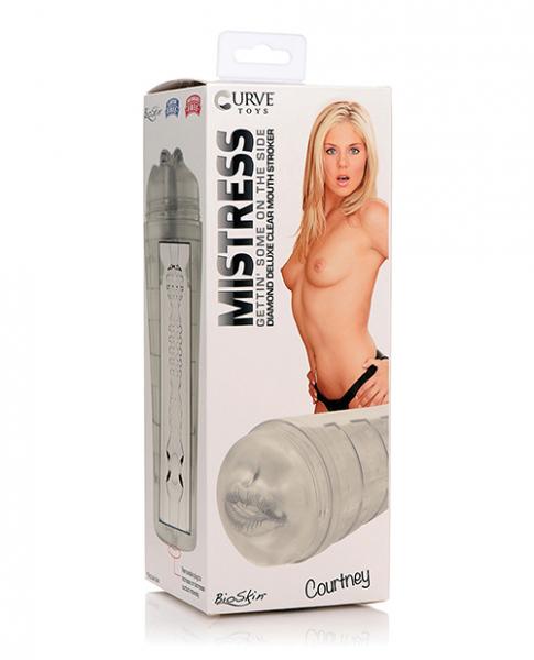 Curve Novelties Mistress Courtney Diamond Deluxe Clear Mouth Stroker - Click Image to Close