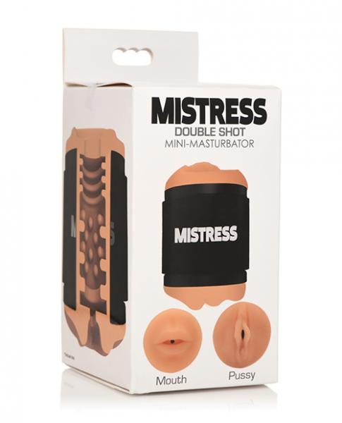 Curve Novelties Mistress Double Shot Mini Masturbator Mouth & Pussy - Medium