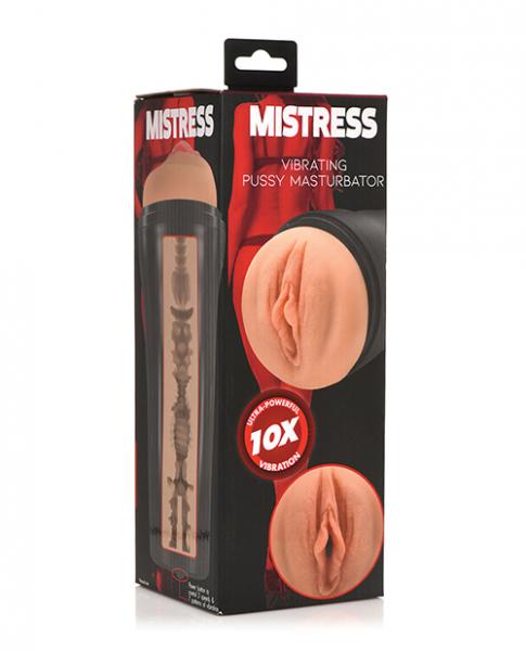 Curve Toys Mistress Vibrating Pussy Masturbator - Tan - Click Image to Close