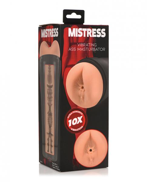 Curve Toys Mistress Vibrating Ass Masturbator - Tan - Click Image to Close