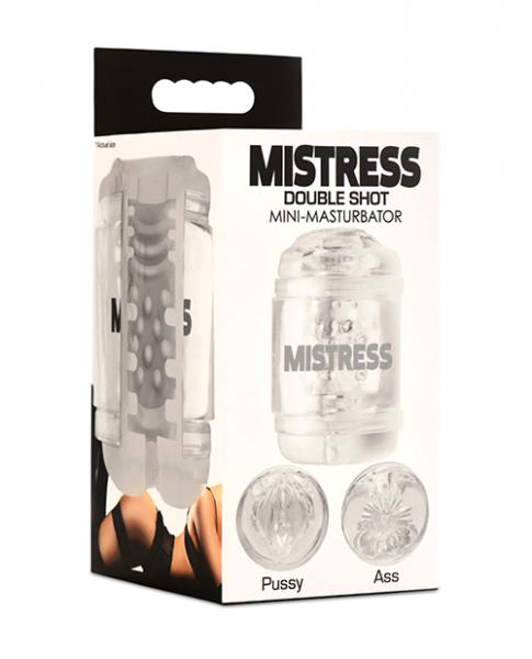 Curve Toys Mistress Double Shot Pussy & Ass Mini Masturbator - Clear - Click Image to Close