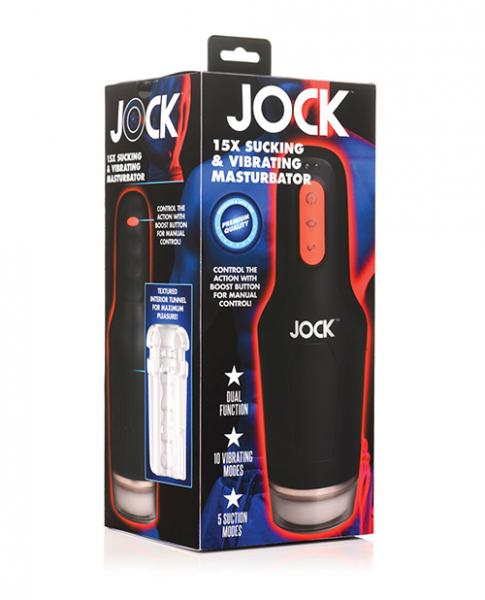 Curve Toys Jock 15x Sucking & Vibrating Masturbator - Click Image to Close