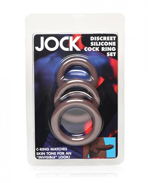 Curve Toys Jock Silicone Cock Ring Set Of 3 - Dark