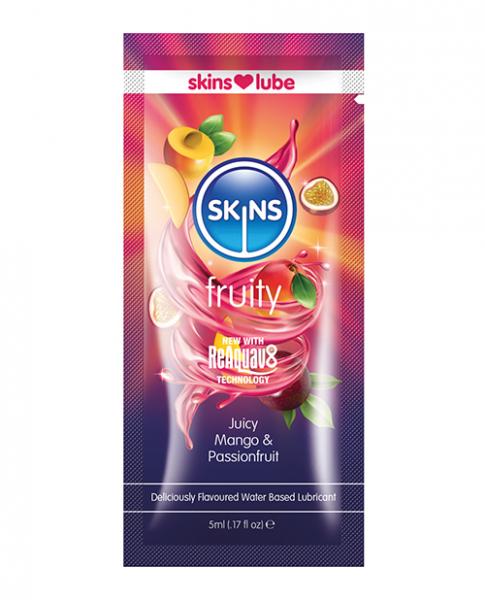 Skins Water Based Lubricant - 5 Ml Foil Mango & Passionfruit - Click Image to Close