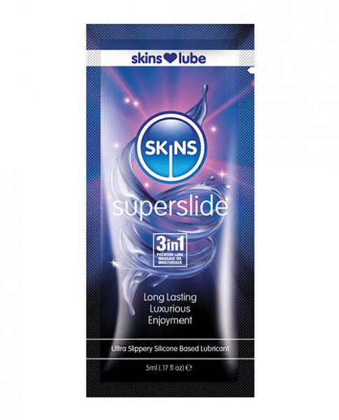 Skins Super Slide Silicone Based Lubricant - 5 Ml Foil - Click Image to Close