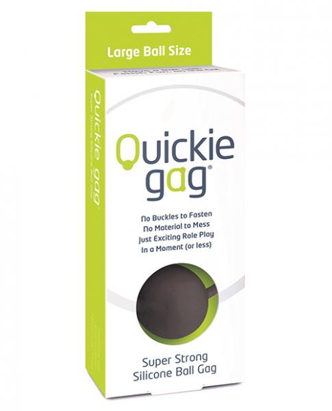 Quickie Ball Gag Large - Black - Click Image to Close