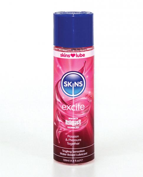 Skins Excite Water Based Lubricant - 4.4 Oz - Click Image to Close