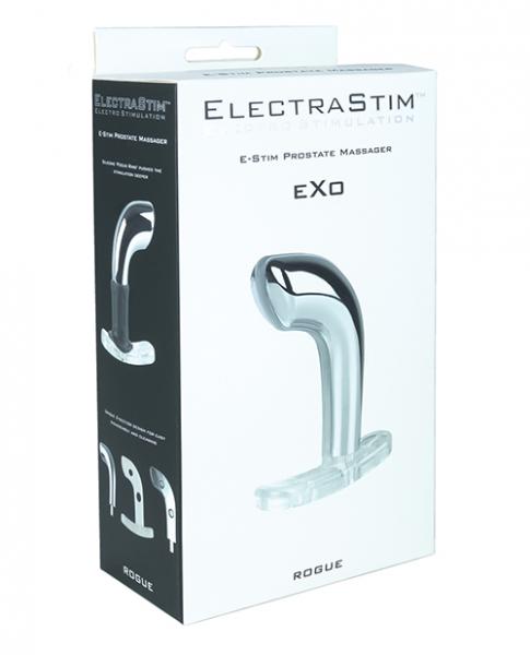 Electrastim Exo Rogue Prostate Massager - Silver - Click Image to Close