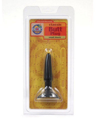 Classic butt plug black, small