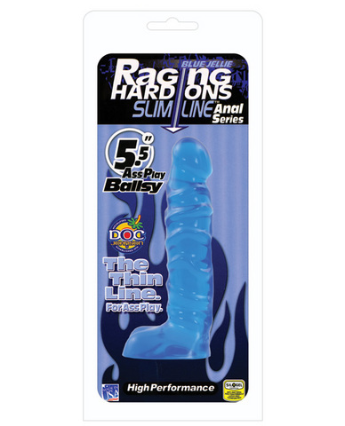 Raging hard ons slimline 5.5in ballsy blue jelly