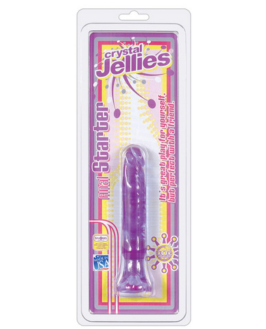 Crystal jellies 6in anal starter - purple - Click Image to Close