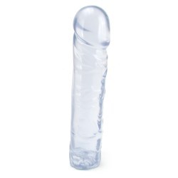 Crystal Jellies 8 Inch Classic Dildo in Clear - Click Image to Close