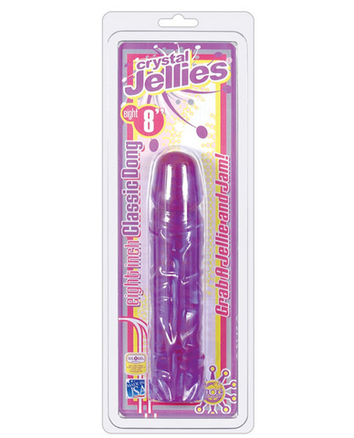 Crystal Jellies Classic 8" Dildo - Purple