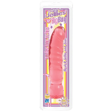 Crystal jellies 12in big boy dong - pink