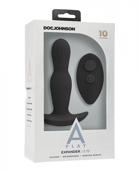 A Play Expander Rechargeable Silicone Anal Plug W/remote - Black