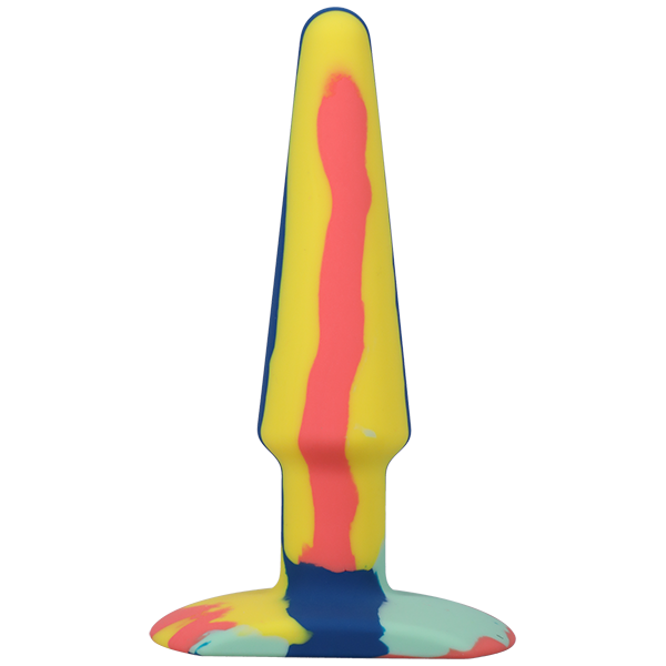 A Play 5" Groovy Silicone Anal Plug - Sunrise - Click Image to Close