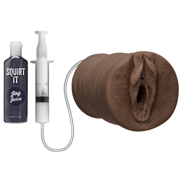 Squirt It Squirting Pussy Chocolate Brown Stroker - Click Image to Close