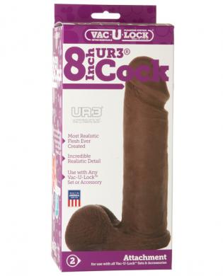 Vac-U-Lock: 8" UR3 Cock - Black - Click Image to Close