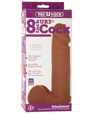 Vac-U-Lock: 8" UR3 Cock - Brown