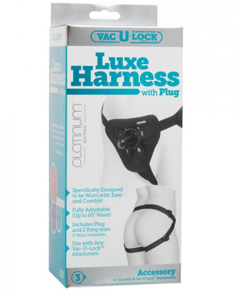 Vac-U-Lock Platinum Edition Accessories Luxe Harness - Black - Click Image to Close