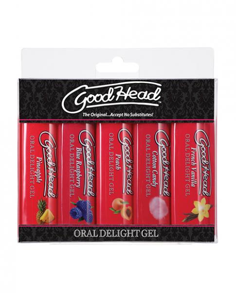 Goodhead Oral Delight Gel - 1 Oz Asst. Flavors Pack Of 5 - Click Image to Close