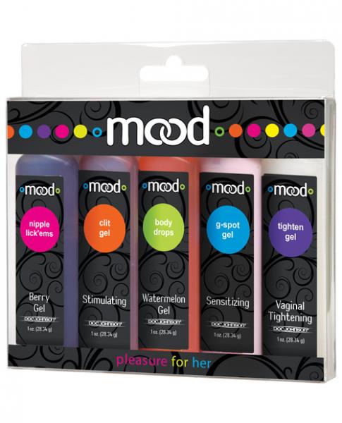 Mood Lube Pleasure For Her - Asst. Pack Of 5 - Click Image to Close